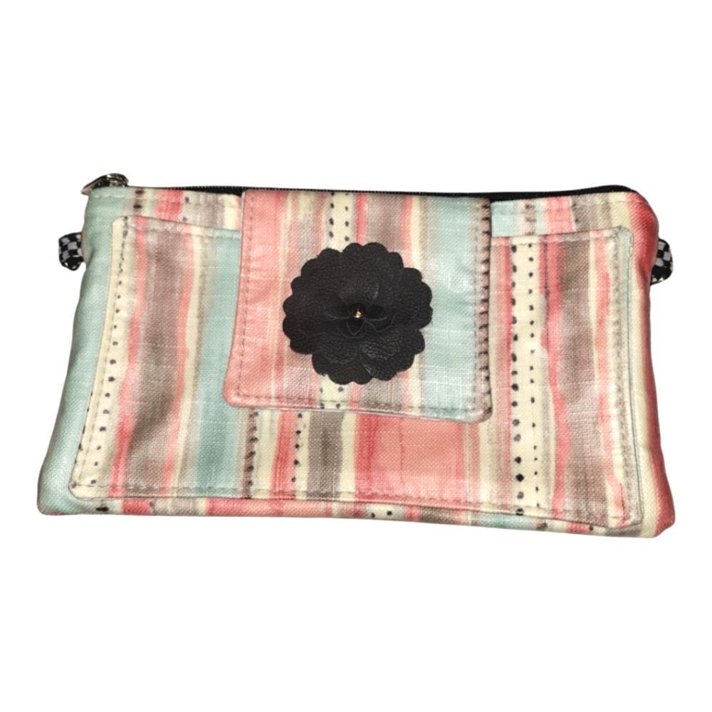 Silver Plum Designs Handmade Wallet Bag Watercolor Look Coated Canvas
